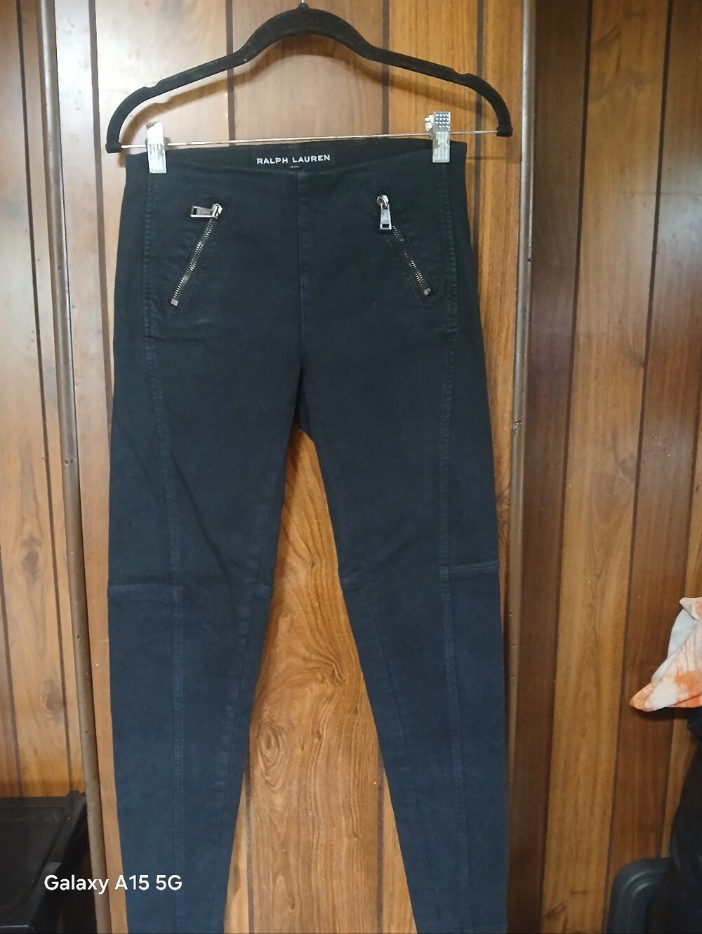 Ralph Lauren Black Women's Skinny Jeans with Zip Pockets